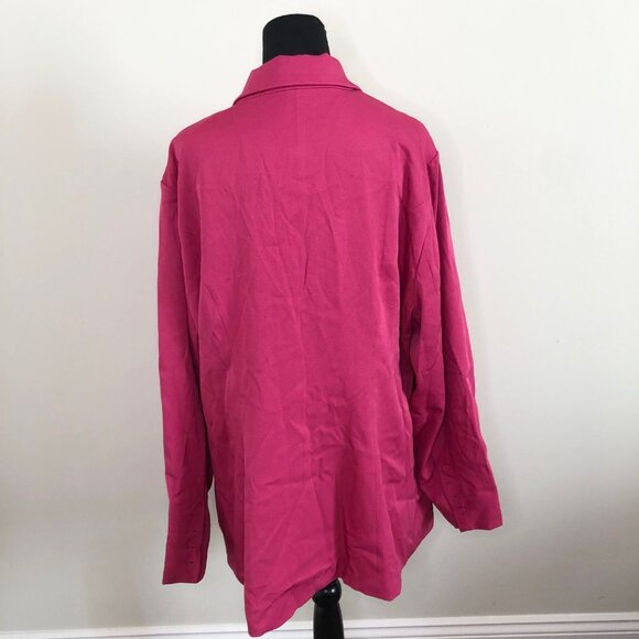 Cider Womens Fuchsia Long Sleeve Blazer‎ Jacket Business Casual Size 2XL NWT - Picture 5 of 6
